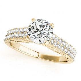 1.41 ctw Certified VS/SI Diamond Antique Ring 18k Yellow Gold