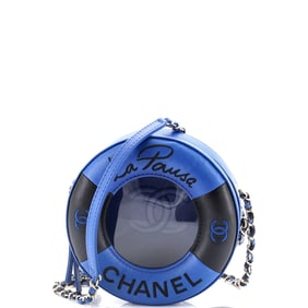 Chanel Lifesaver Round Crossbody Bag Lambskin