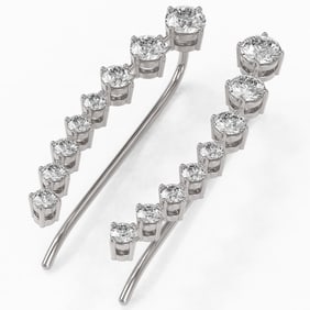 1.8 ctw Diamond Designer Earrings 18K White Gold