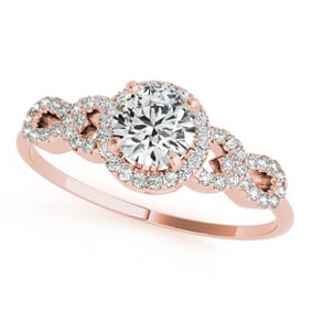1.33 ctw Certified VS/SI Diamond Ring 18k Rose Gold