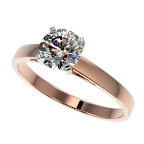 1.07 ctw Certified Quality Diamond Engagment Ring 10k Rose Gold
