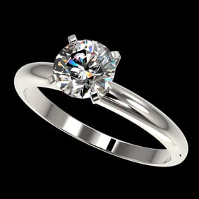 1.28 ctw Certified Quality Diamond Engagment Ring 10k White Gold