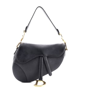 Christian Dior Saddle Handbag Leather Medium