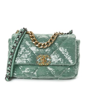 Chanel Sequin Quilted Medium Chanel 19