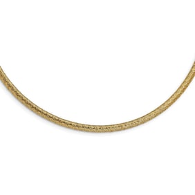 14k Yellow Gold Stretch Mesh Necklace - 17.5 in.