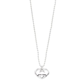 Gucci Sterling Silver Britt Heart Pendant