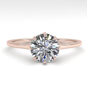 1.0 ctw Certified VS/SI Diamond Engagment Ring Vintage 18k Rose Gold