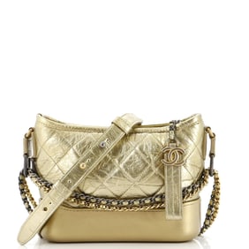 Chanel Gabrielle Hobo Quilted Metallic Aged