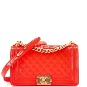 Chanel Boy Flap Bag Quilted Patent