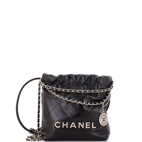 Chanel 22 Chain Hobo Quilted Calfskin