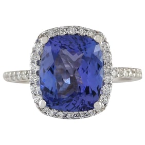 Tanzanite Diamond Ring In 14 Karat