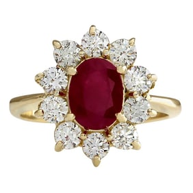 Natural Ruby 14 Karat Yellow Gold