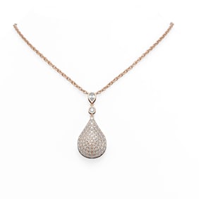 5.67 ctw Diamond Necklace 18K Rose Gold