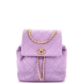 Chanel Chain Infinity Drawstring Backpack Quilted