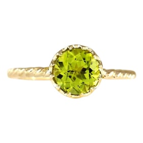 Peridot Ring 14K Yellow Gold