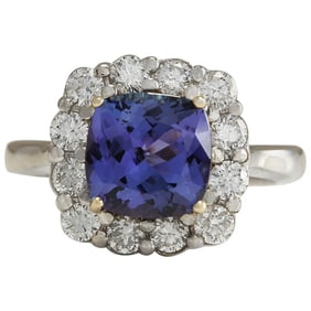Tanzanite Diamond Ring In 14 Karat