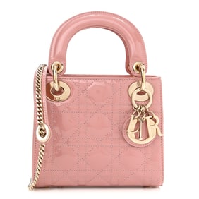 Christian Dior Patent Cannage Mini Lady