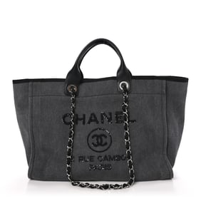 Chanel Canvas Sequin Medium Deauville Tote