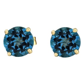 Dazzling Natural Topaz Earrings In 14