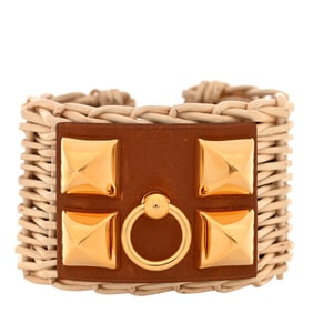 Hermes Wicker Barenia Medor Picnic Cuff
