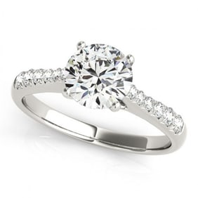 0.75 ctw Certified VS/SI Diamond Ring 18k White Gold