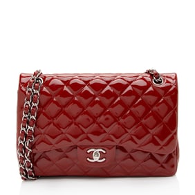 Chanel Patent Leather Classic Jumbo Double