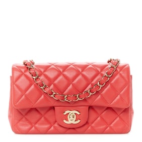 Chanel Lambskin Quilted Mini Rectangular Flap