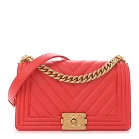 Chanel Calfskin Chevron Quilted Medium Boy