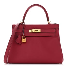 Hermes Togo Kelly Retourne 28 Rouge