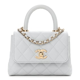 Chanel Caviar Quilted Coco Handle Clutch