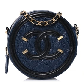 Chanel Caviar Quilted Round Filigree Crossbody