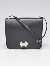 Hermes Black Sombrero II Leather Palladium