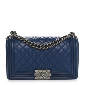 Chanel Lambskin Quilted Medium Boy Flap