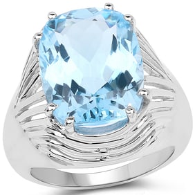 12.10 CT Genuine Blue Topaz 14K