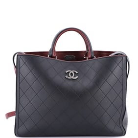 Chanel CC Shopping Tote Stitched Bullskin