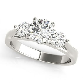 1.5 ctw VS/SI Diamond 3 Stone Ring 18k White Gold