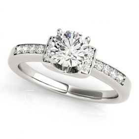 1.11 ctw Certified VS/SI Diamond Solitaire Ring 18k White Gold