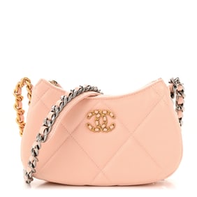 Chanel Lambskin Quilted Chanel 19 Hobo