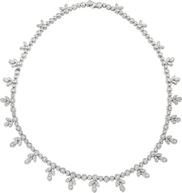 Diamond necklace in 18k white gold