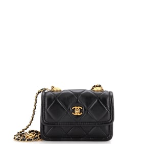 Chanel Button on Top Flap Clutch