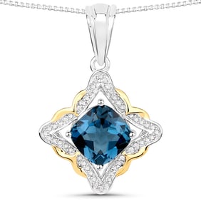 2.63 CT Genuine London Blue Topaz