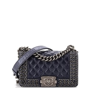 Chanel Chained Boy Flap Bag Quilted