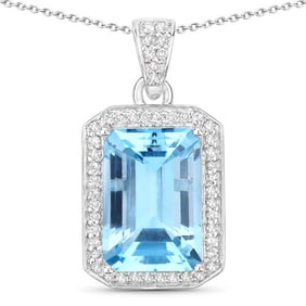 5.85 CT Genuine Blue Topaz and