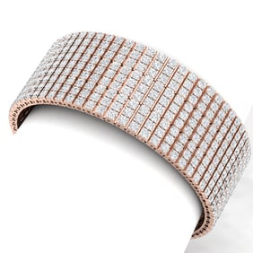 40 ctw Certified VS/SI Diamond Bracelet 18K Rose Gold