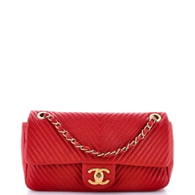 Chanel Medallion Charm Flap Bag Chevron