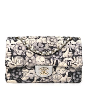 Chanel Nylon Quilted Medium Cat Emoticon