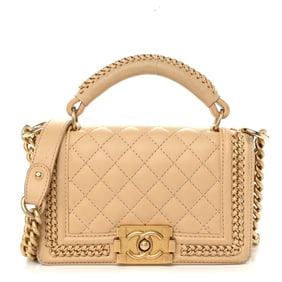 Chanel Calfskin Quilted Small Boy Handle