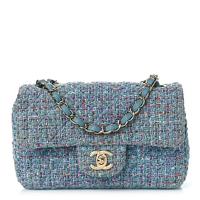 Chanel Tweed Quilted Mini Rectangular Flap