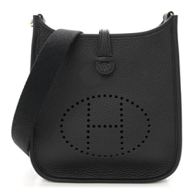 Hermes Taurillon Clemence Evelyne TPM Black