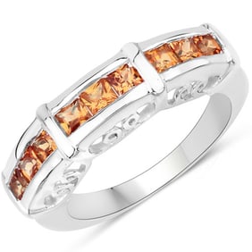 1.08 CT Genuine Orange Sapphire 14K